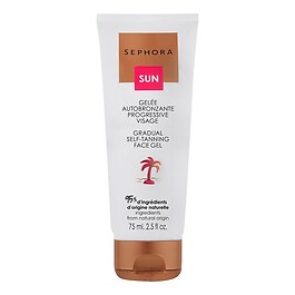 Golden glow self-tanning face gel